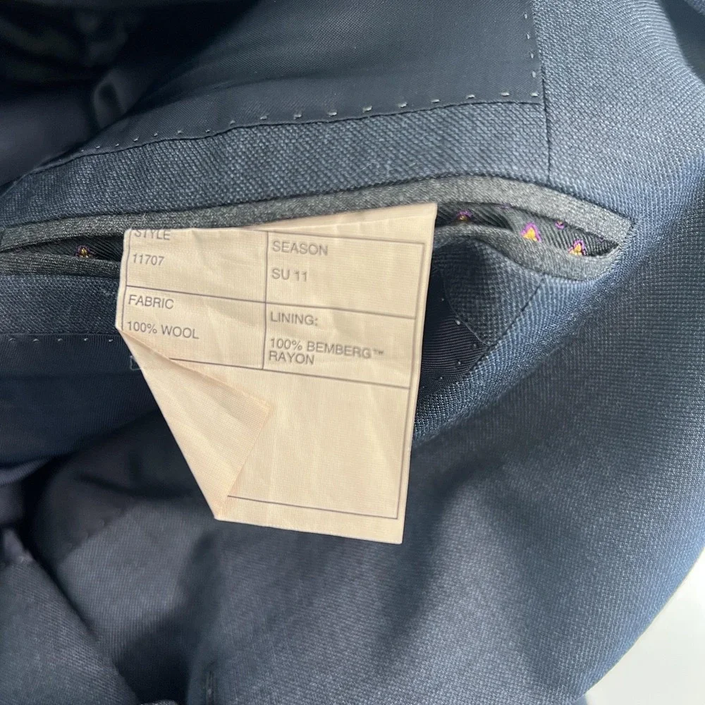 J.Crew Ludlow Blazer Mens 38R Slim Blue Italian Wool Tollegno 1900 Jacket